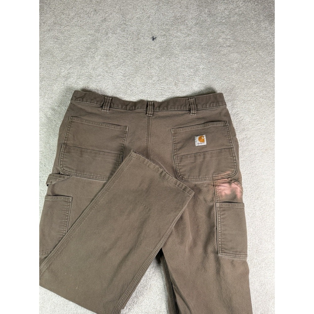 Carhartt Men's 38x32 Work Pants Relaxed Fit Brown Carpenter Construction **